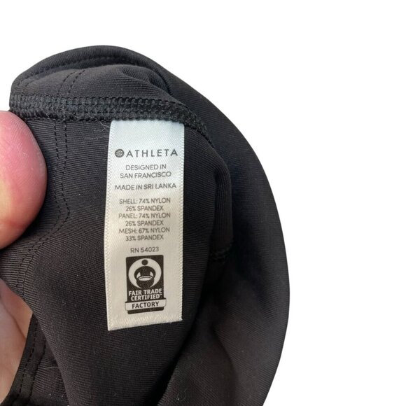 Athleta All In Reaction 7/8 Tight SIZE M Tall #353547 Black Gym Yoga Pockets - Picture 7 of 12